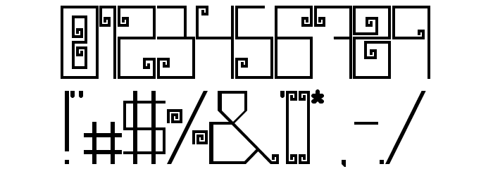 Kabasaran Regular Font OTHER CHARS