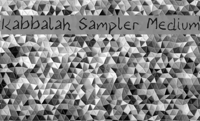 Kabbalah Sampler Medium خط examples