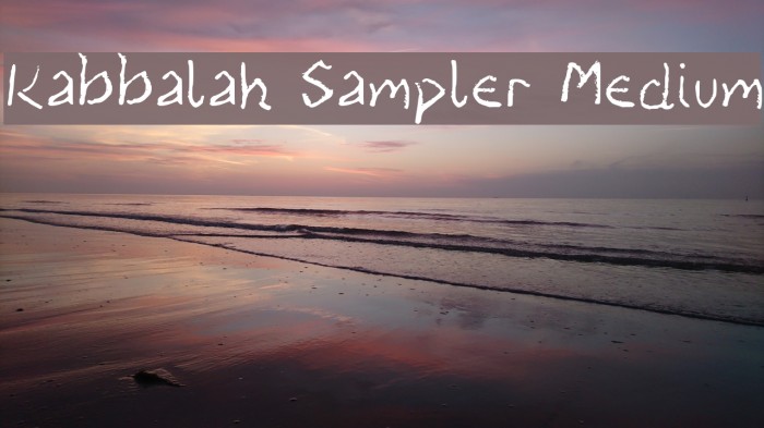 Kabbalah Sampler Medium Font examples