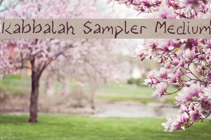 Kabbalah Sampler Medium Font examples