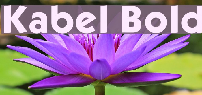 Kabel Bold Font examples
