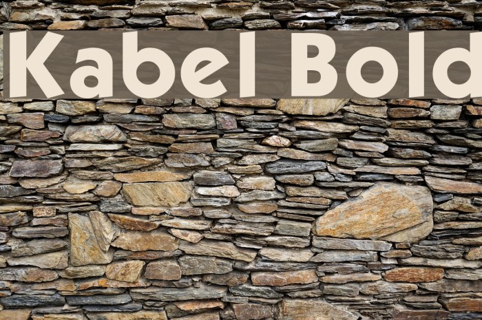 Kabel Bold Font examples