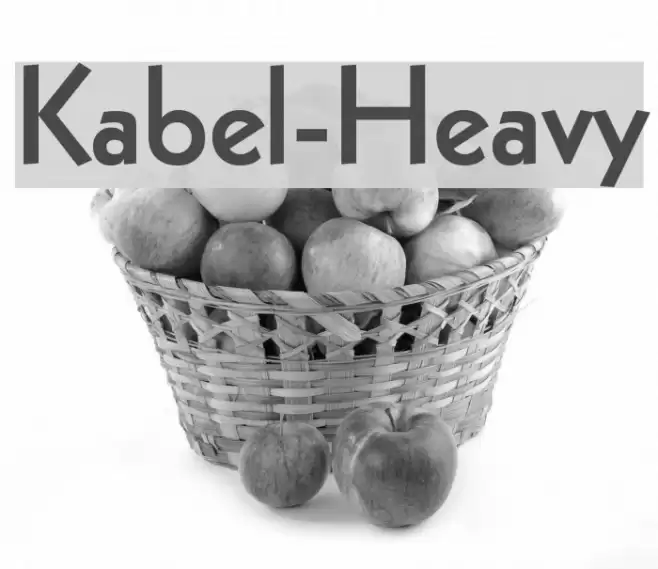 Kabel-Heavy Font examples
