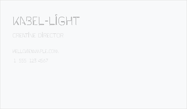 Kabel-Light Business Card