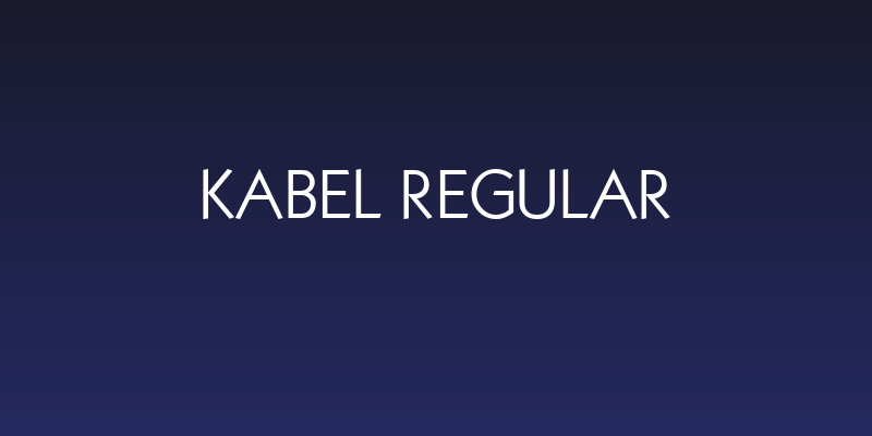 Kabel Regular Social Header