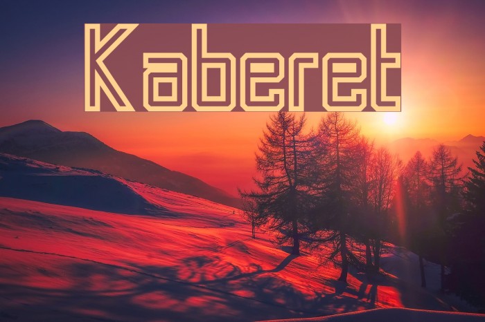 Kaberet Font examples