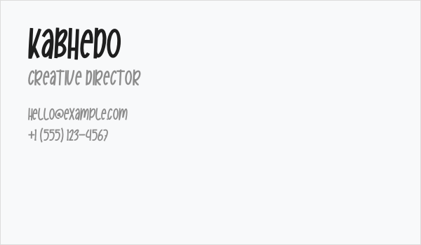 Kabhedo Business Card