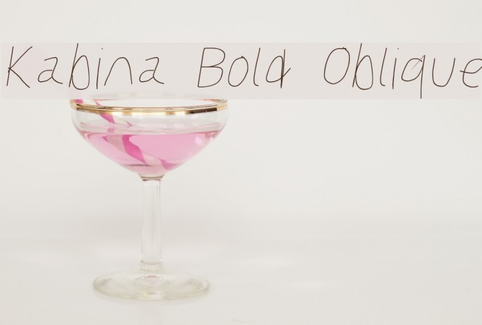 Kabina Bold Oblique Font examples