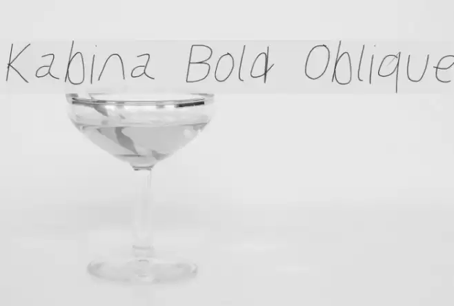 Kabina Bold Oblique Font examples