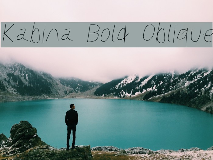 Kabina Bold Oblique Font examples