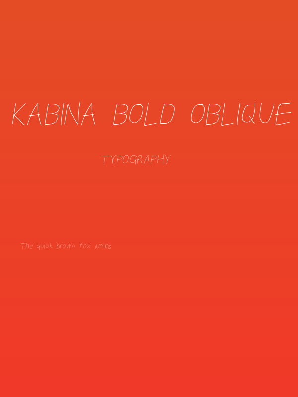 Kabina Bold Oblique Poster