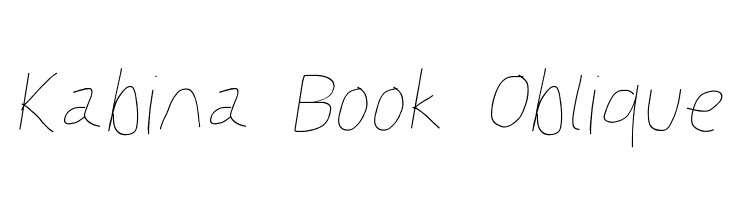 Kabina Book Oblique  フリーフォントのダウンロード
