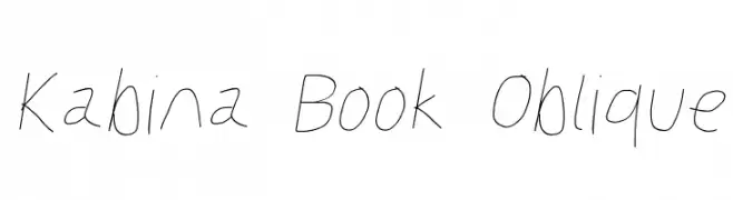 Kabina Book Oblique  フリーフォントのダウンロード