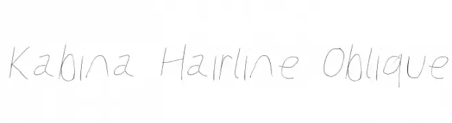 Kabina Hairline Oblique  Frei Schriftart Herunterladen