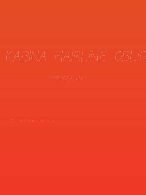 Kabina Hairline Oblique Poster