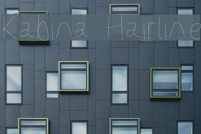 Kabina Hairline Font examples