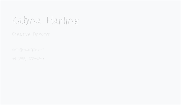Kabina Hairline Business Card