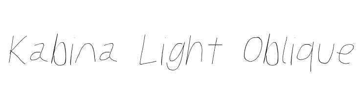 Kabina Light Oblique  フリーフォントのダウンロード