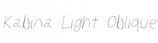 Kabina Light Oblique  Frei Schriftart Herunterladen