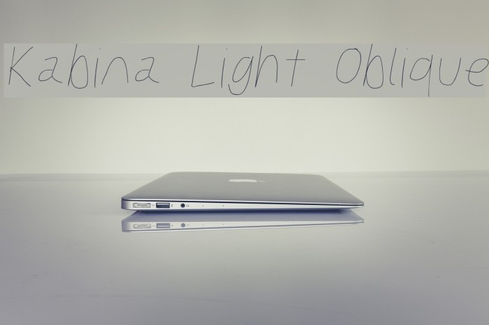 Kabina Light Oblique Font examples