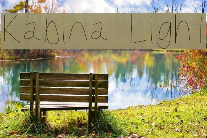 Kabina Light Font examples