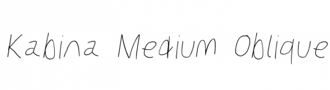 Kabina Medium Oblique  font caratteri gratis