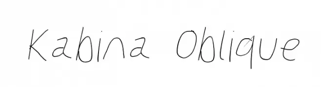 Kabina Oblique  フリーフォントのダウンロード