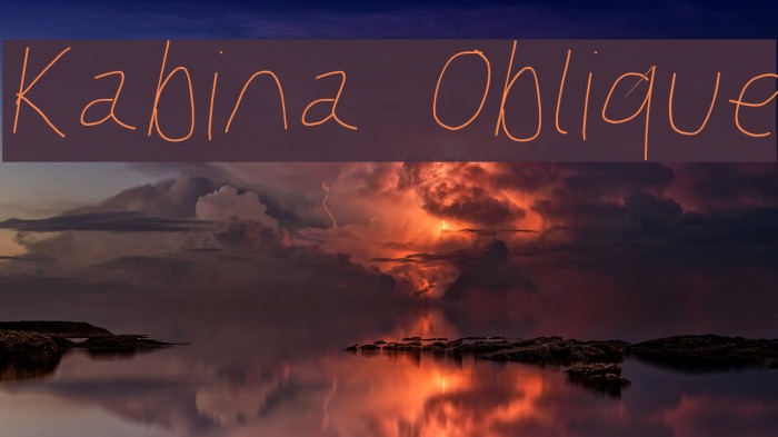 Kabina Oblique Font examples