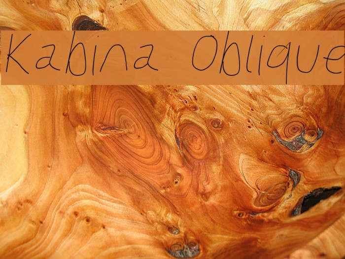 Kabina Oblique Font examples
