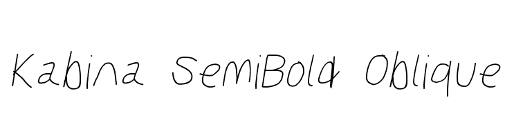 Kabina SemiBold Oblique Шрифта