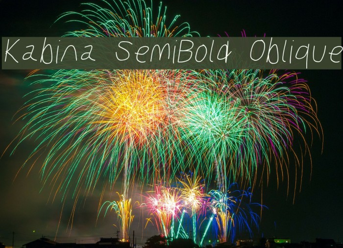 Kabina SemiBold Oblique Font examples