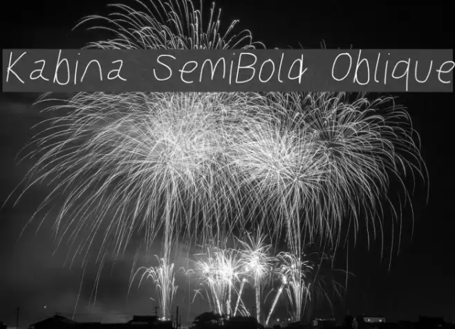 Kabina SemiBold Oblique  examples
