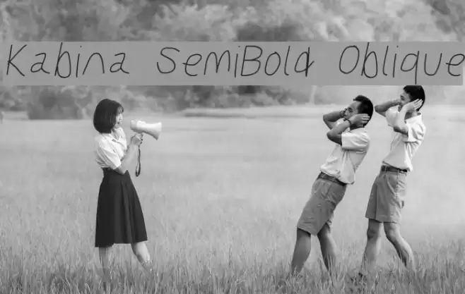 Kabina SemiBold Oblique  examples