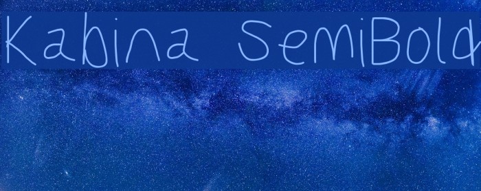 Kabina SemiBold Font examples