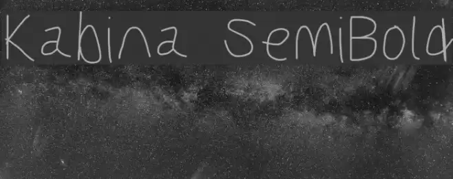 Kabina SemiBold Font examples
