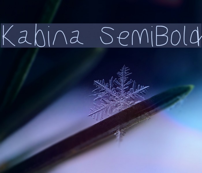 Kabina SemiBold Font examples