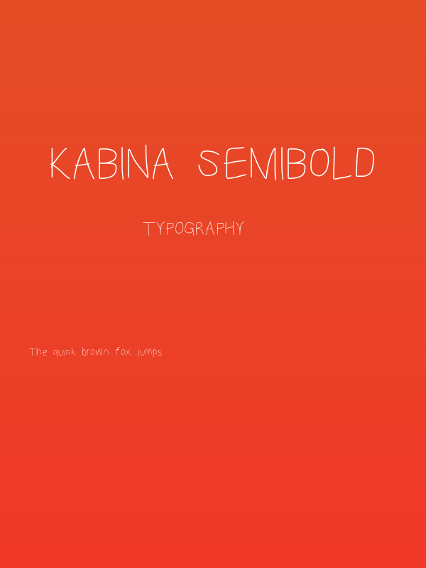 Kabina SemiBold Poster