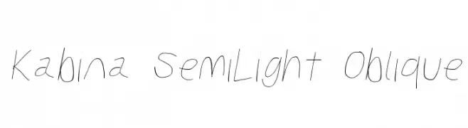 Kabina SemiLight Oblique  フリーフォントのダウンロード
