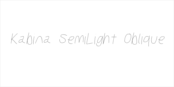 Kabina SemiLight Oblique Logo