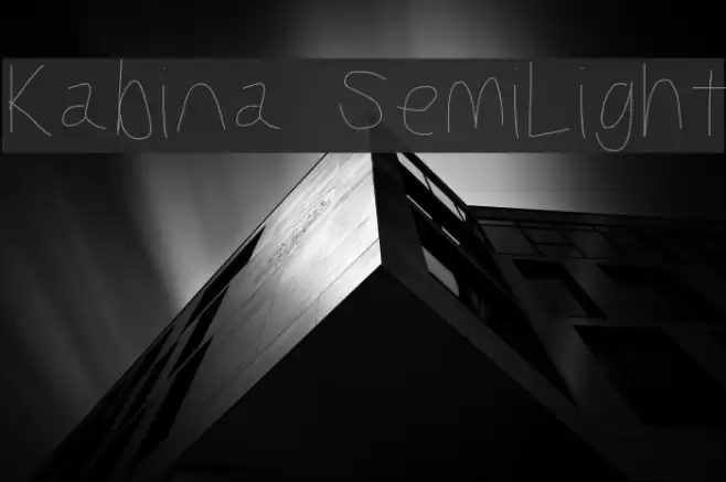 Kabina SemiLight Font examples
