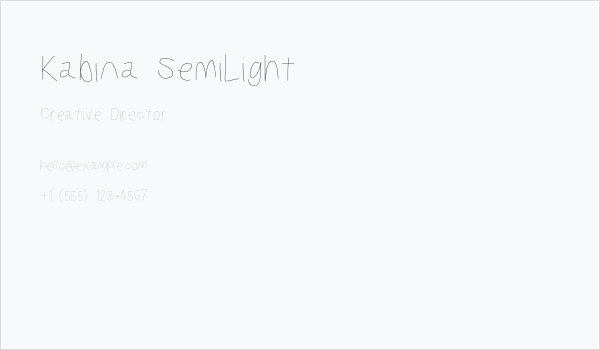 Kabina SemiLight Business Card