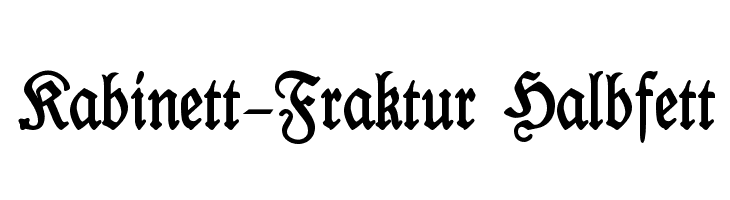 Kabinett-Fraktur Halbfett Font