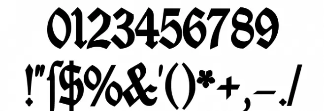 Kabinett-Fraktur Halbfett Font OTHER CHARS