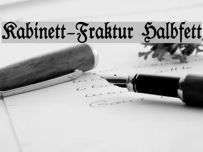 Kabinett-Fraktur Halbfett Font examples