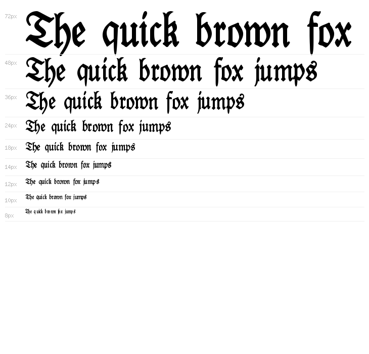 Kabinett-Fraktur Halbfett Waterfall