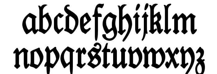 Kabinett-Fraktur Halbfett Font LOWERCASE