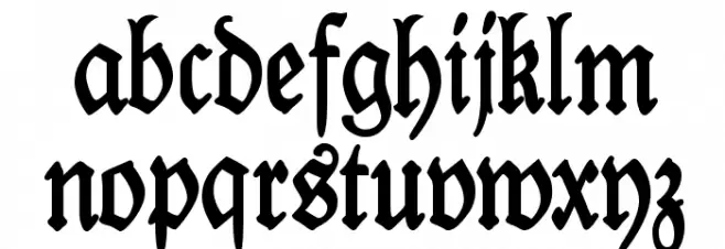 Kabinett-Fraktur Halbfett Schriftart Kleinbuchstaben