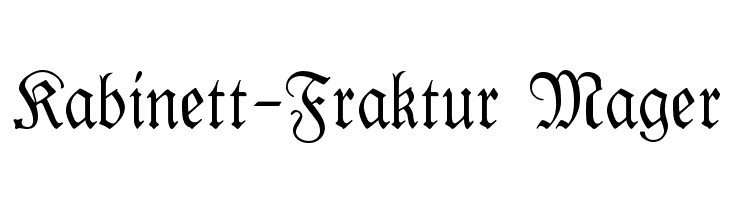 Kabinett-Fraktur Mager Font