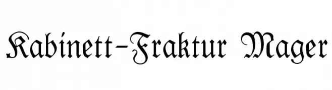 Kabinett-Fraktur Mager  font caratteri gratis