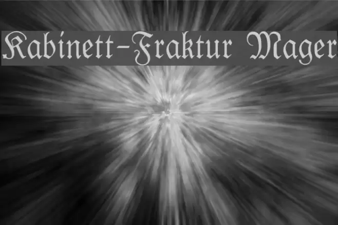 Kabinett-Fraktur Mager Font examples